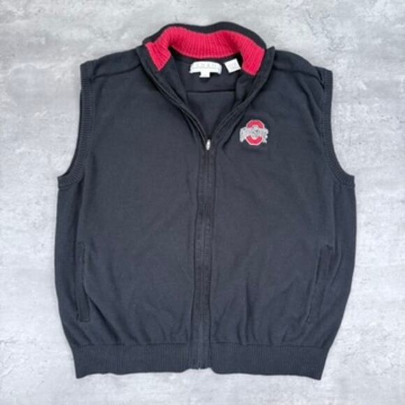 Vintage Ohio State Buckeyes Enro Zip Up Sweater Vest - Picture 1 of 4